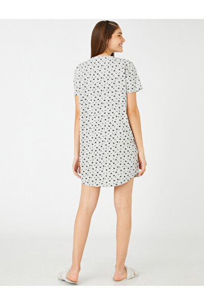 Koton Noční košile s krátkým rukávem Mickey Mouse s potiskem Disney License