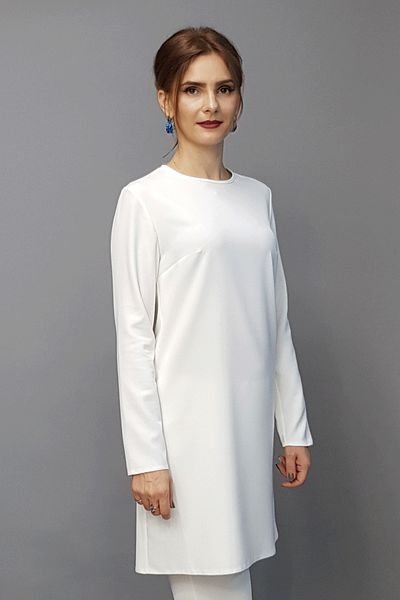 ÖNDER ÖZSOY O-Neck Long Sleeve Blouse - White