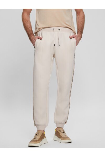 Guess MICKEY CUFF PANT Ανδρικό μπεζ αθλητικό παντελόνι Z2YB09KB3P2-G9L9