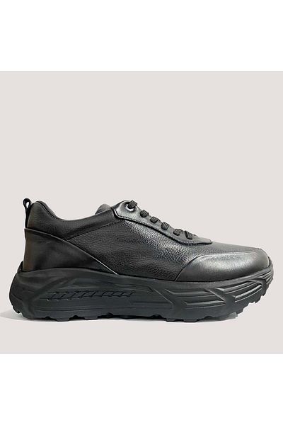 MARCOMEN Men's Leather Casual Shoes 20225 - Black - 43