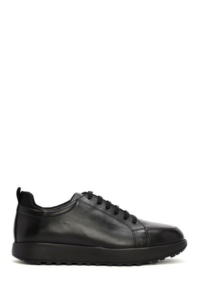 Derimod Black Leather Men's Sneakers - Lace-up, Model 24wfd 671018