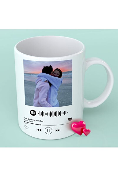 Genel Markalar Kişiye Özel Spotify Şarkı Kodlu Resimli Kupa Bardak Premium Kalite A+