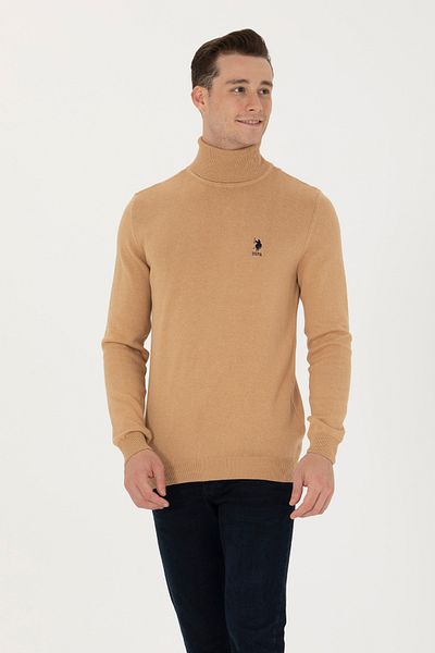 U.S. Polo Assn. Men's Sand Melange Basic Sweater 50268935 -Vr123