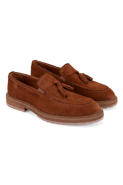 Desa Ανδρικό δερμάτινο σουέτ Loafer Gavyn Taba