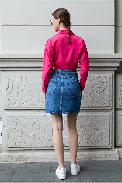 VorNişantaşı Kadın Geniş Yaka Bağlamalı Gömlek