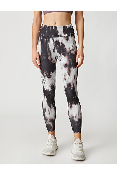 Koton Colanți sport cu imprimare abstractă, talie normală