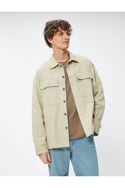 Koton Denim-Shorts, Bermuda, schmale Passform, geknöpft, mit Faltendetail