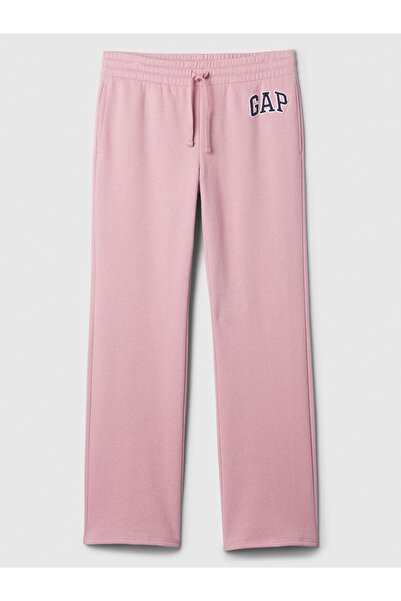 GAP Kadın Pembe Gap Logo Bootcut Fleece Eşofman Altı