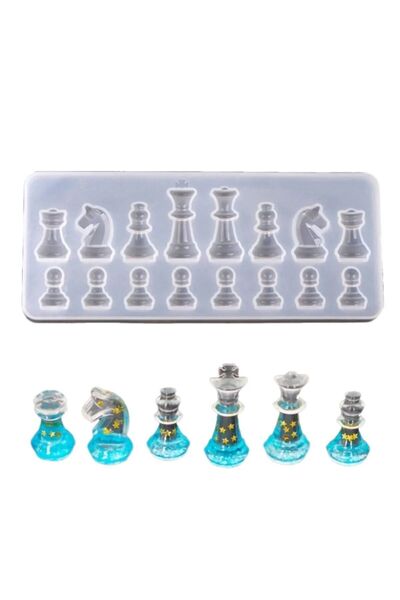 MERGAF Epoxy Silicone Mold Chess Set Mold -E18