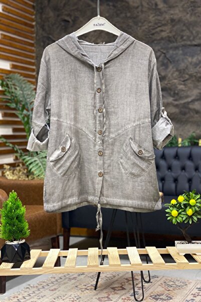 sahnemoda Сорочка з капюшоном та рукавами, що знімаються