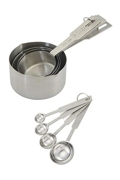 ÖZTİRYAKİLER Gourmet Aid Measuring Cup+Metal Tiny Measuring Spoons Liquid Scale Set
