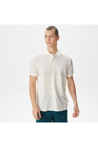 Nautica Erkek Kırık Beyaz Classic Fit Kısa Kollu Polo