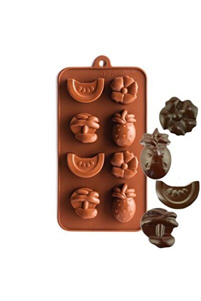 Genel Markalar Meyve Desenli Silikon Çikolata, Kek , Muffin, Dondurma Kalıbı