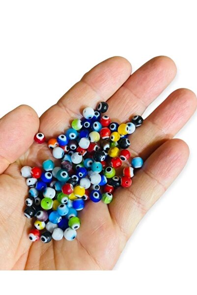 Tinky Winky Karışık Renk Minik Boy Danagöz Delikli Nazar Boncuğu Takı Bilekli...