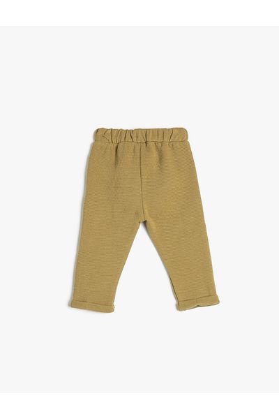 Koton Cotton Sweatpants - Woven with Waist Tie and Pockets