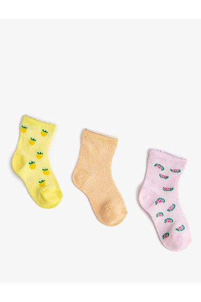 Koton 3 Piece Socks Set Fruit Themed