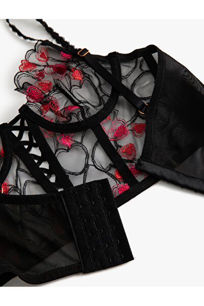 Koton Бюстгальтер Bralet Бюстгальтер з принтом серця на кісточках без кісточок