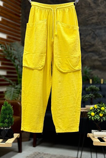 sahnemoda Torba Cepli Bel Lastikli Pantolon