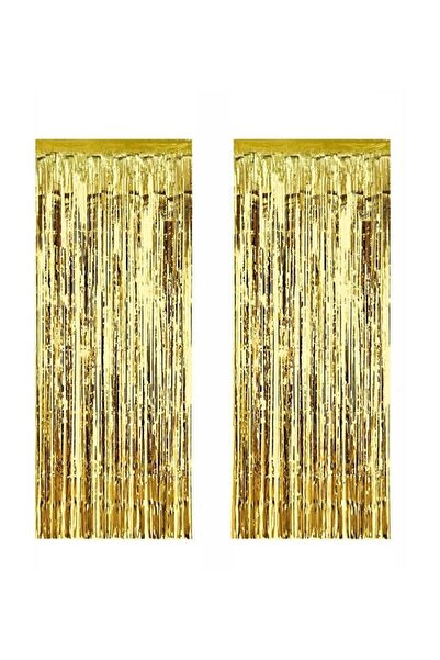 Genel Markalar Kapı Perdesi Kapı Banner Fon Süsü Metalize Altın 90*180