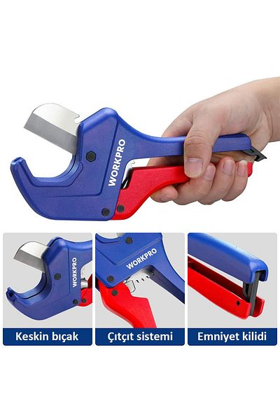 Workpro Wp 301007   60.5mm Professional Pprc Plastic Pipe Cutting Shears