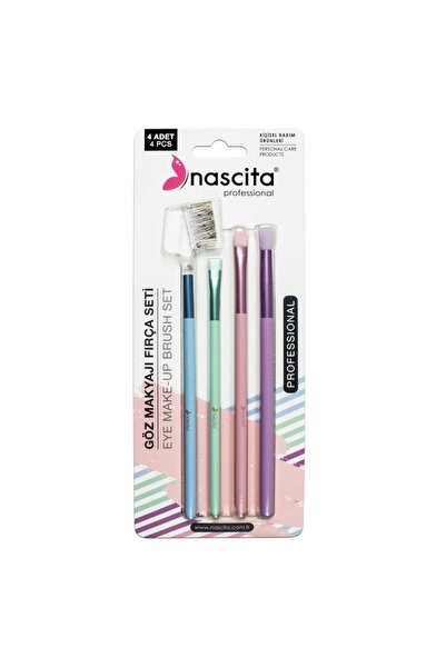 nascita Практичен комплект от 4 четки за грим на очи - 73