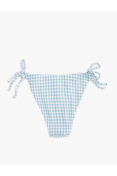 Koton Gingham String Micro Bikini Bottom