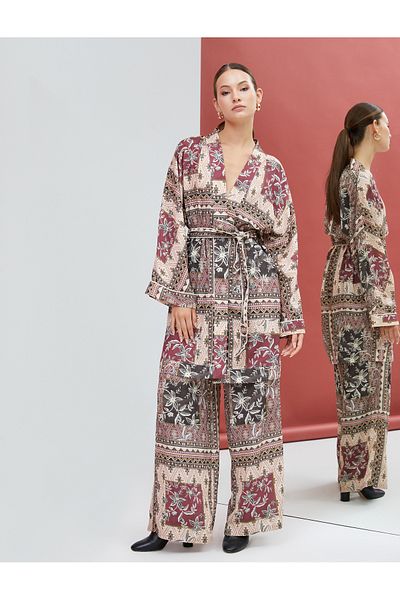 Koton Etnické vzorované kimono pas s šerpou podrobně