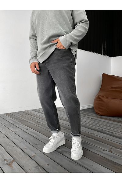 BYBASICMAN Anthracite Pocket Ripped Boyfriend Jean Df-2440/2605