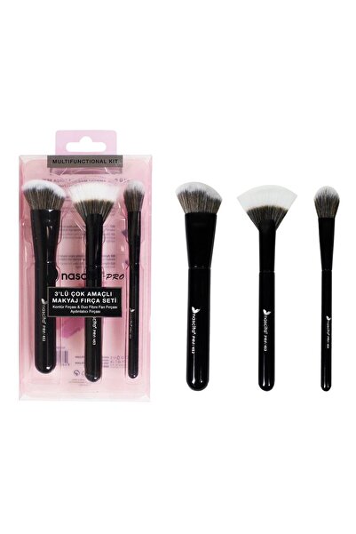 nascita 3'lü Siyah Makyaj Fırça Seti - 100