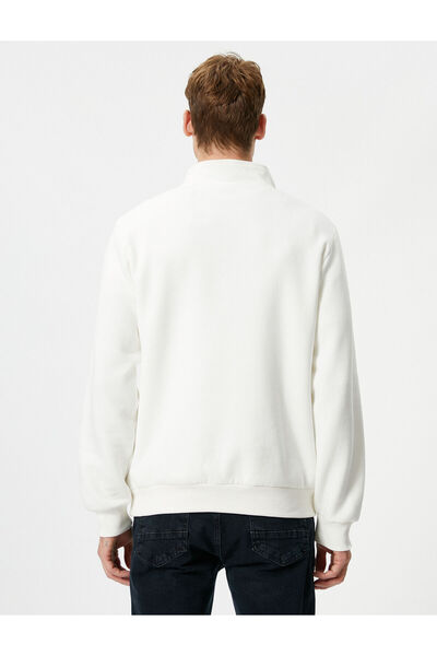 Koton Φούτερ με μισό φερμουάρ με γιακά με μακρυμάνικο ριμπ