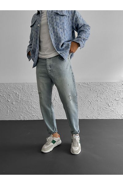 BYBASICMAN Light Blue Ripped Boyfriend Ke-562/09/081/165/469