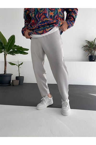 BYBASICMAN Light Gray Loose Cut Basic Trousers By-319