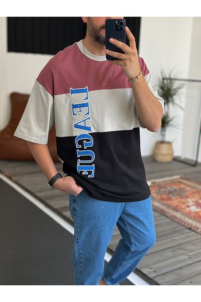 BYBASICMAN Dried Rose League Embroidered T-Shirt JJ-01
