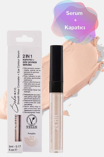 Soho N.Y.C. Vegan Serum Concealer for Under-Eye Dark Circles and Bags 5ml - Pumpkin