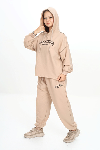 HayKids Σετ φόρμας για κορίτσια με κουκούλα με στάμπα Hollywood