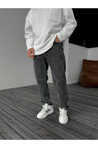 BYBASICMAN Anthracite Baggy Jean Ke-195/044/448/466