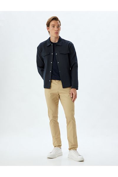 Koton Βαμβακερό παντελόνι Chino Slim Fit - Λεπτομέρεια τσέπης