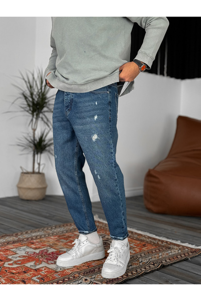 BYBASICMAN Blue Ripped Boyfriend Ke-205/453/181