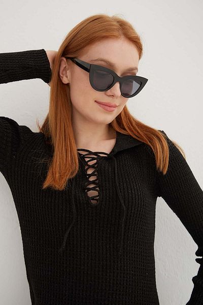 Fashion Friends Pulover cu gât polo negru