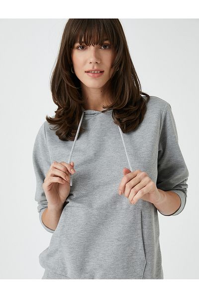 Koton Gray Women's Sweatshirt 3SAK10094EK
