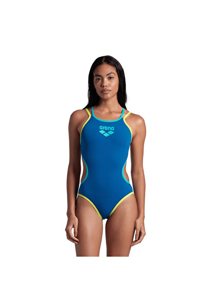 ARENA One Double Cross Back One Piece Women's Blue Swimwear 004732630