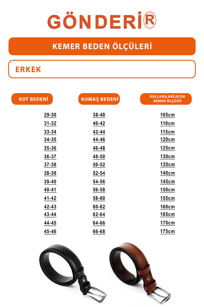 GÖNDERİ(R) Brauner antiker Gön-Herrengürtel aus echtem Leder 13401