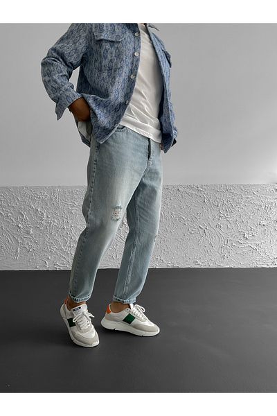 BYBASICMAN Light Blue Ripped Boyfriend Ke-562/09/081/165/469