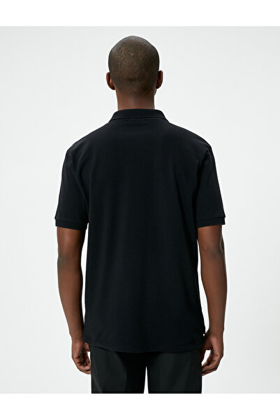 Koton Tričko Slim Fit s krátkým rukávem a knoflíkem