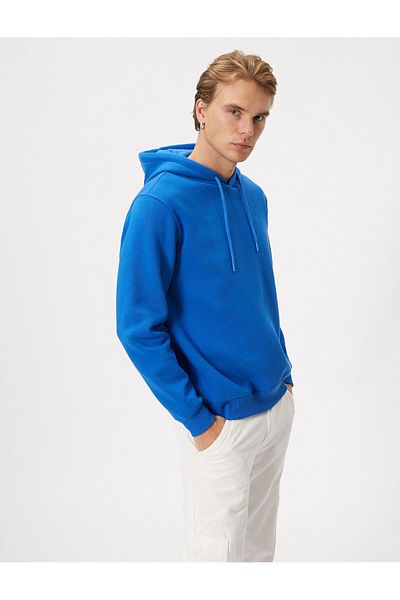 Koton Basic Hooded Sweat Long Sleeve Raised