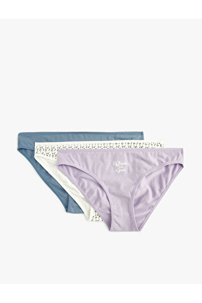 Koton Slip Chiloți Pachet 3 Bumbac Imprimat