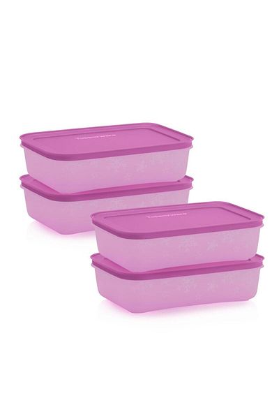 Tupperware Alaska Horizontal Purple 1 Lt - 4-Piece Fridge Storage Container