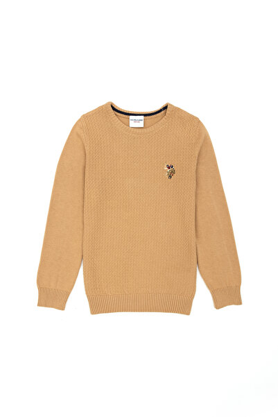 U.S. Polo Assn. Pulover de bază Sand pentru băiat 50269033 -VR085