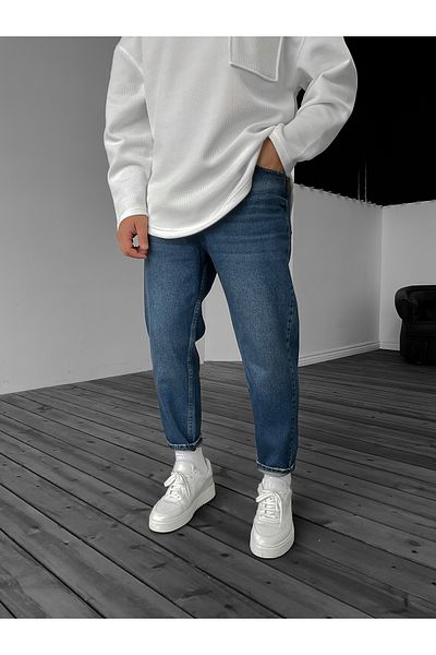 BYBASICMAN Navy Blue Effect Washed Boyfriend Ke-269/202/246/547