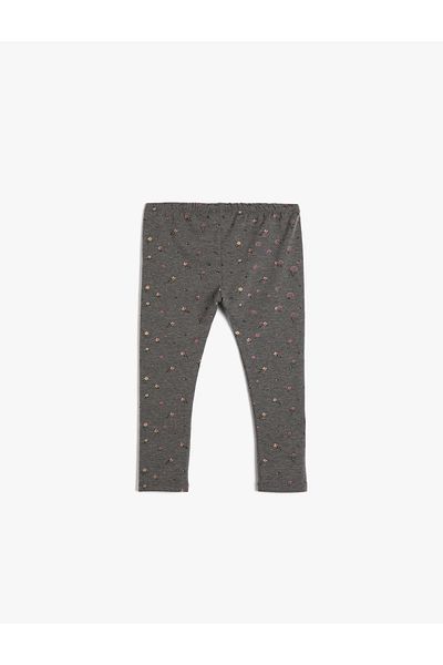 Koton Floral Leggings with Elastic Waist